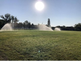 Elkészült a Jakabszállás Kse labdarúgópályájának automata öntözőrendszere.